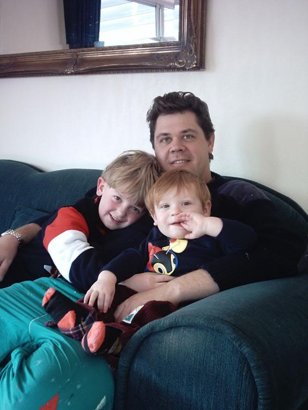 Glenn with kids Bradley (left) and Danial (right)