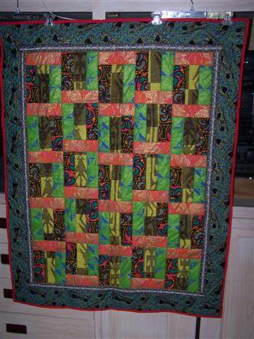 African fabric baby quilt 3