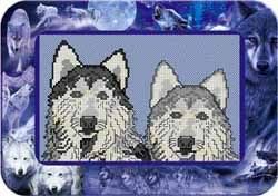 Wolves tin kit by cross-stitch wonders