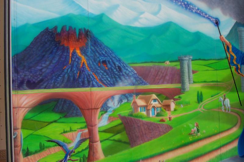 Dragon Master door airbrush Mural