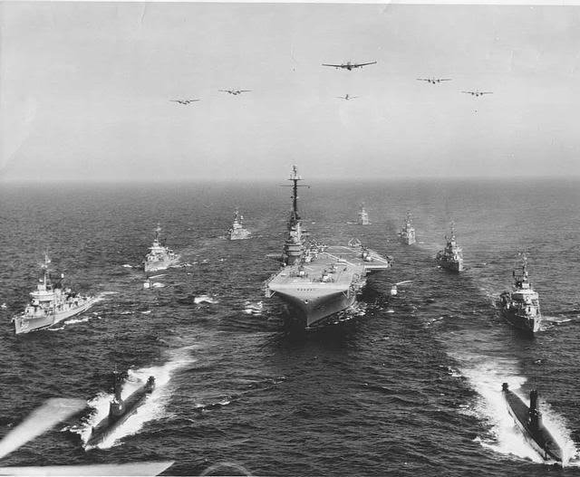 UISS Cobbler (R) and USS Torsk leading Task Force Group...