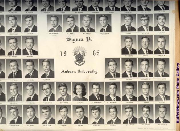 Jimmy Buffett - Sigma Pi pledge, Auburn University