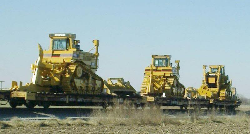 Dozers on rail