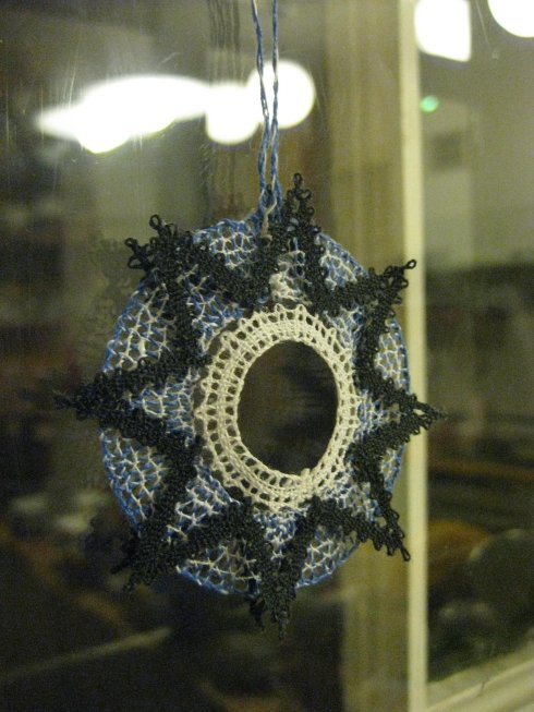 Sky Trees Snow Lace Ornament