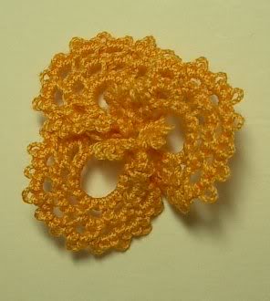 First Hyperbolic Tatted Flower