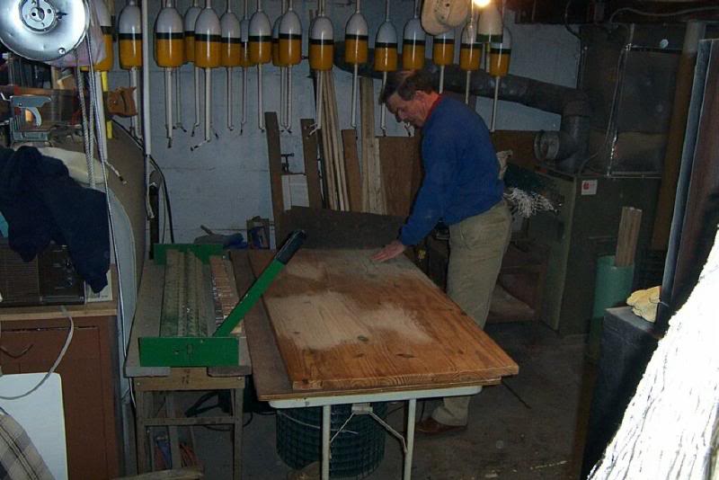 Paul at work in the basement