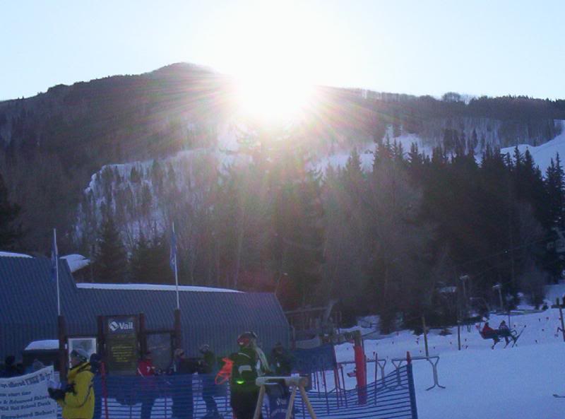 sunrise over golden peak