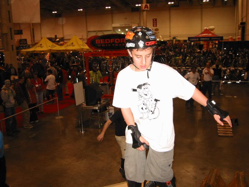 Steve almost at the top of the stairs