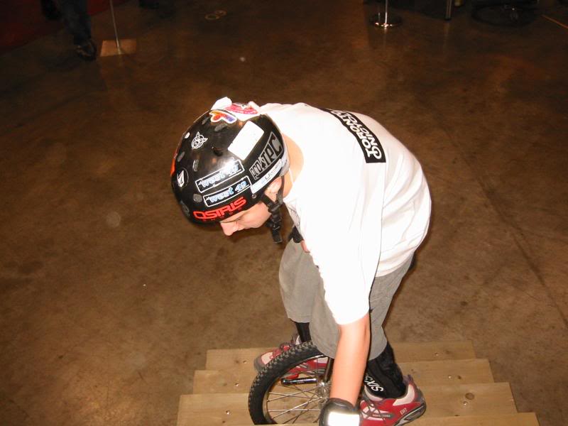 Steve going up the stairs