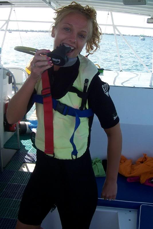 nich is hot in her snuba gear