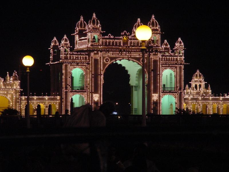 Mysore Palace at night