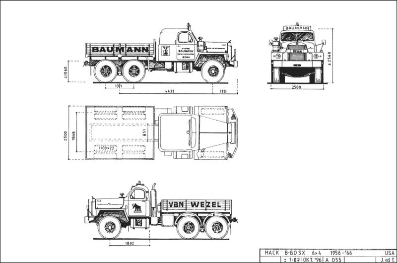 Mack B-80 SX, 6x4, 1956-1966