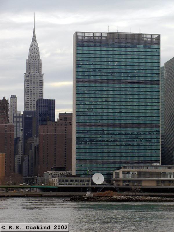 The Chrysler Building and United Nations Viewed From Lo...
