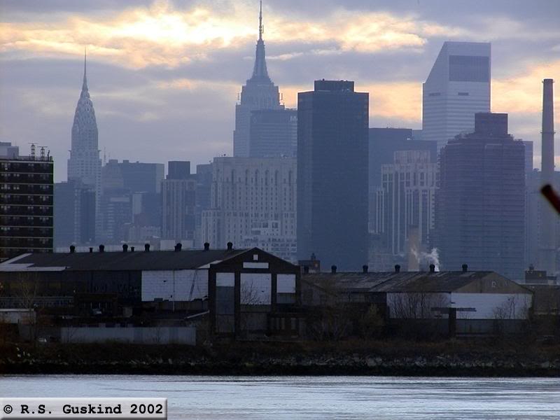The Manhattan Skyline in Late Afternoon Seen From Astor...