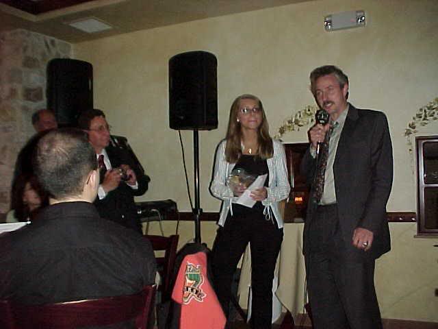 Francesco during Thank you speech