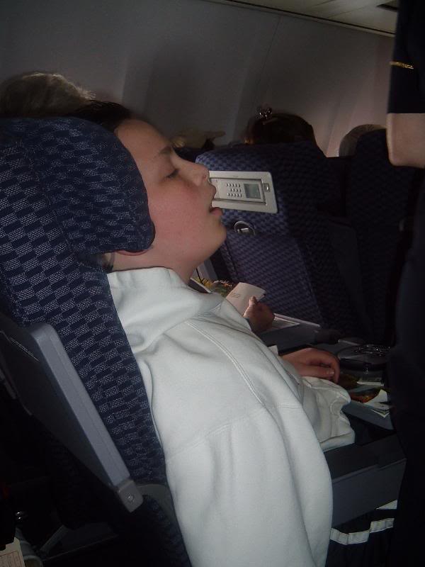 My lil cousin Brenden on the plane to Vancouver