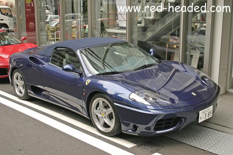 Ferrari 360 Spider F1 parked outside Cornes (Japanese F...