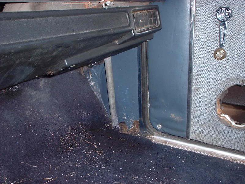 some pipe holding up the AC unit??