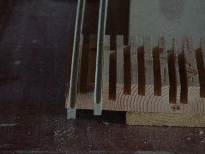 Close Up Of Strip Gluing Jig