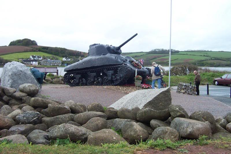 a sherman tank lost in the exercise and recovered from ...