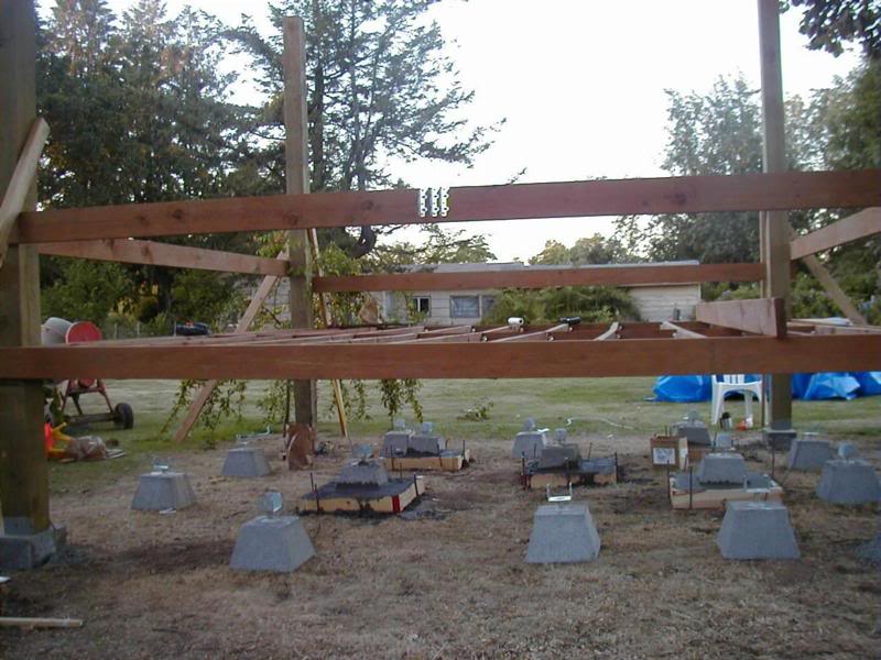 Beginning the four sided 14'x14' gazebo