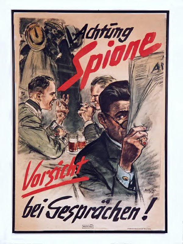 Achtung Security & Silence German Poster.