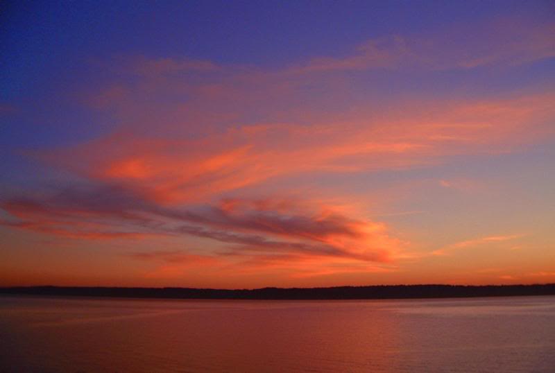Sunset over Vashon Island