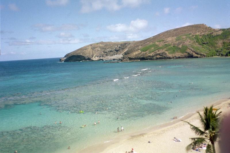 Hanauma Bay on the walk down.