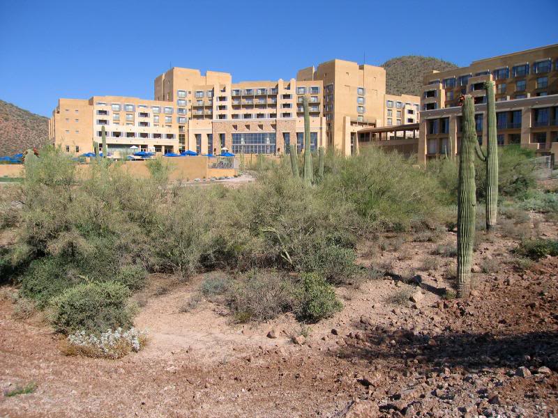 JW Marriott Starr Pass Resort main building from desert...