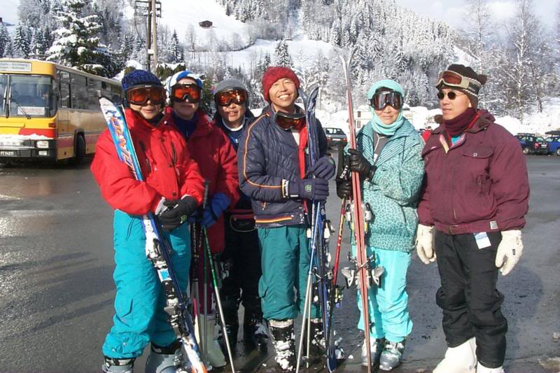 Going home after a day of ski