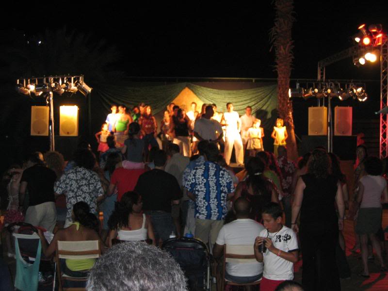 Outdoor show by beach