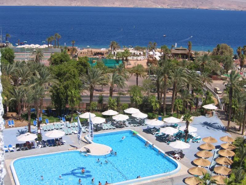 View of pool and Gulf of Eilat