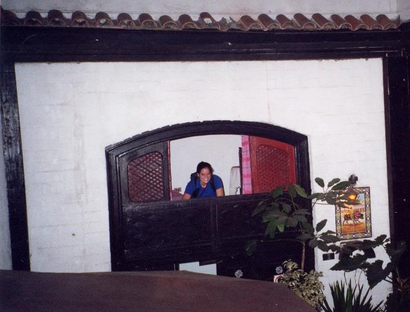 Queen Beth seen from across the lobby