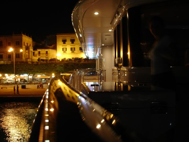 Down the side of the boat