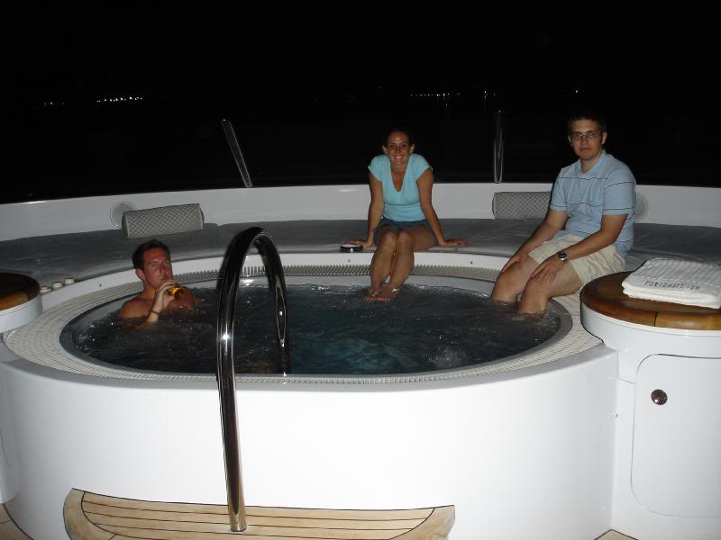 Hot tub on the top deck