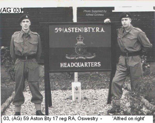 (AG 03) 59 Aston Bty, 17 Trg Regt RA