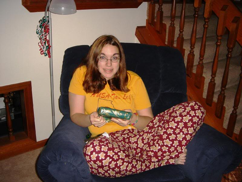 Jenn opens Chloe and Sarah's gift