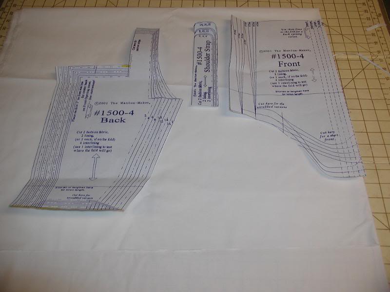Corset Pattern laid out