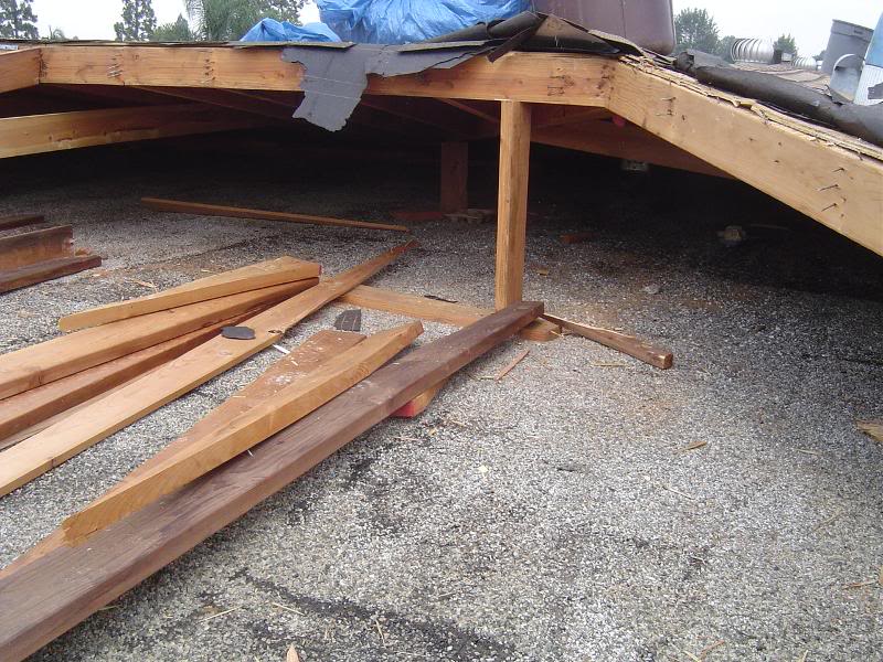 Old framing over 2 layers rock