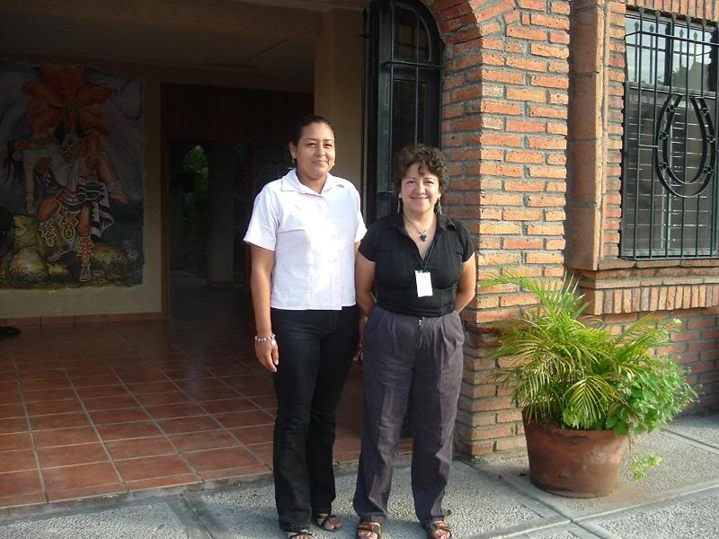 Yolanda and Vicky in front of the hotel Herradura in El...