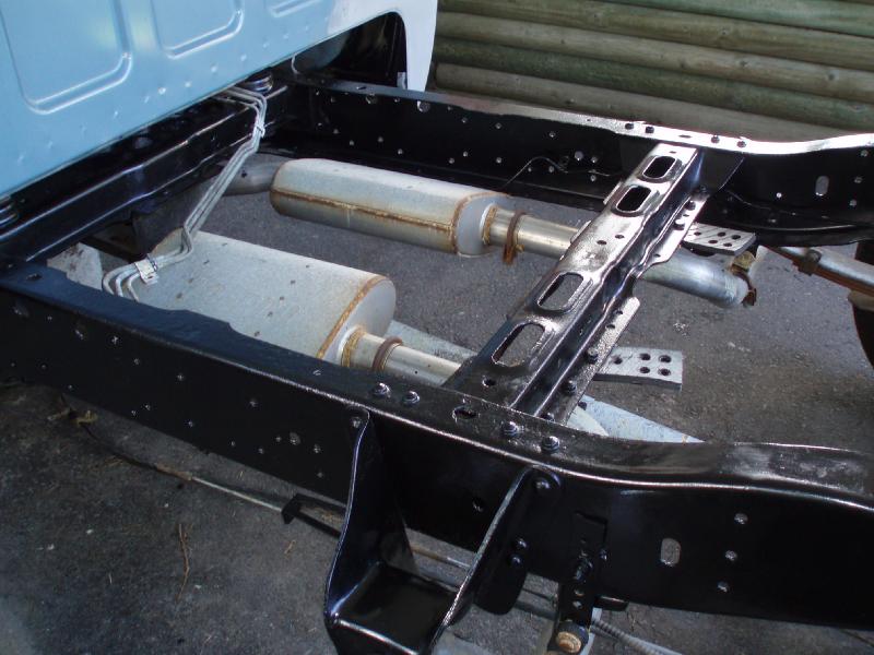 Applied couple coats of POR-15 after cleaning the frame