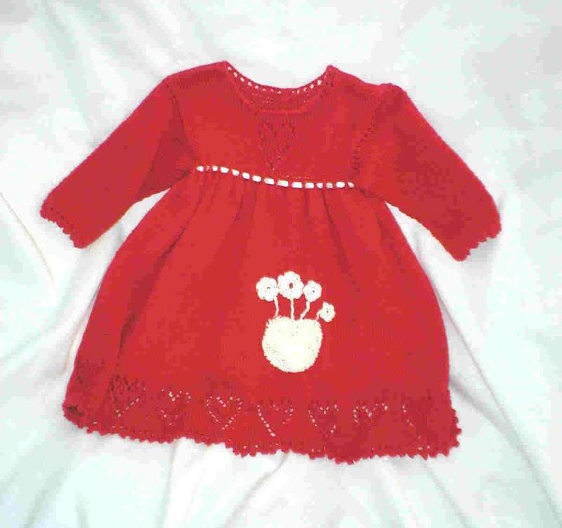 Red Hearts Dress with Flowers