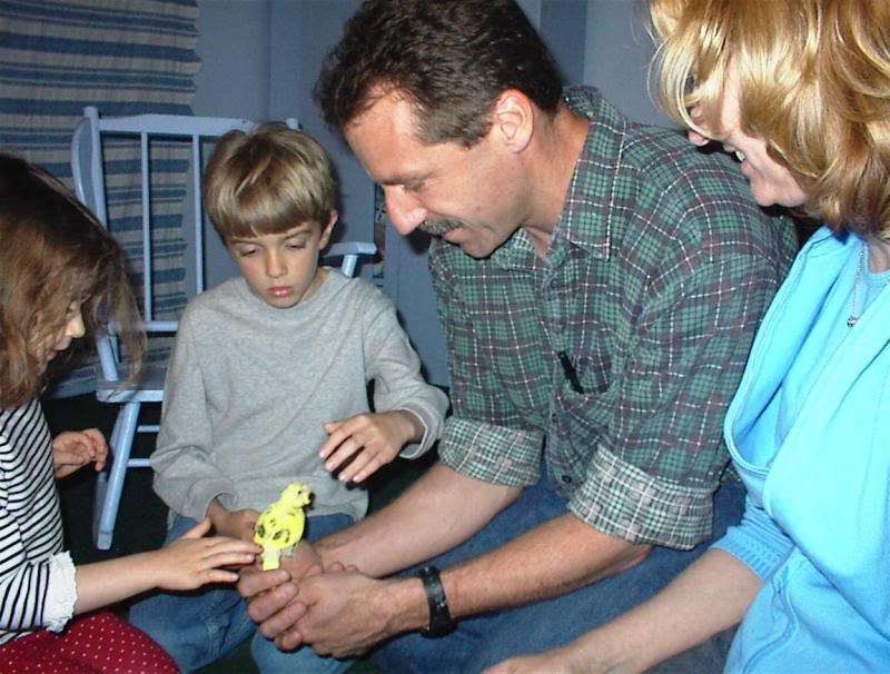 This little keet is loving life.