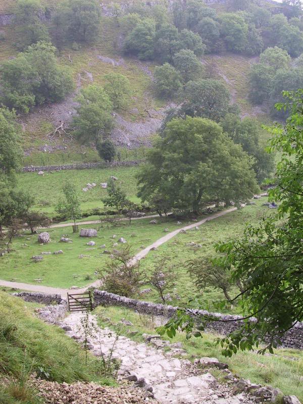 Decending the path from Malham Cove