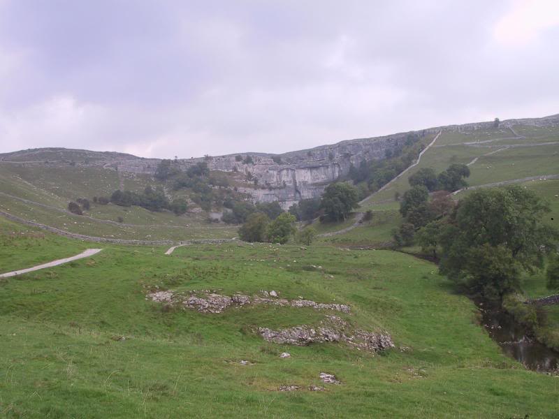 Malham Cove (view from path) near village