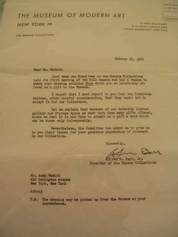 Andy Warhol's Rejection Letter