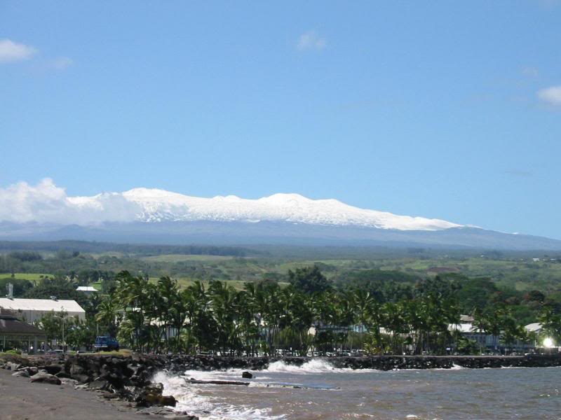 Snow on Mauna Kea - from Kona