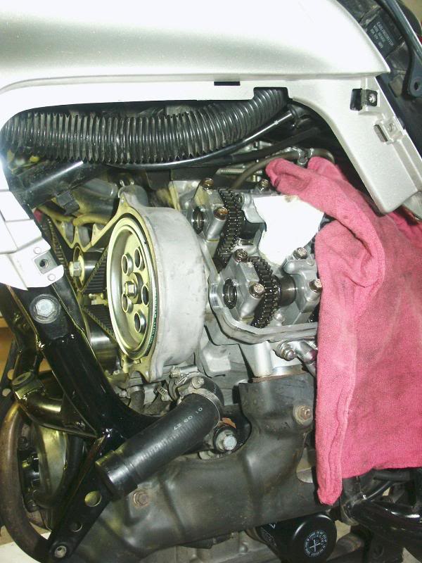 Left Driven Pully and Camshafts