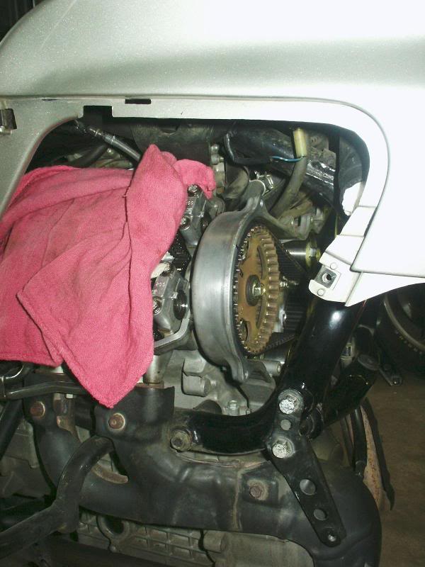 Right Driven Pully and Camshafts