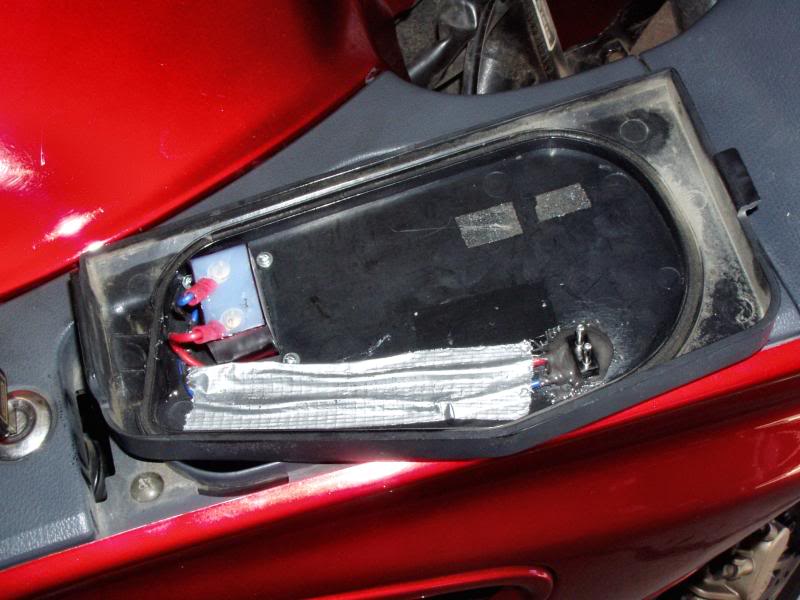 Underside of panel with Datel meter